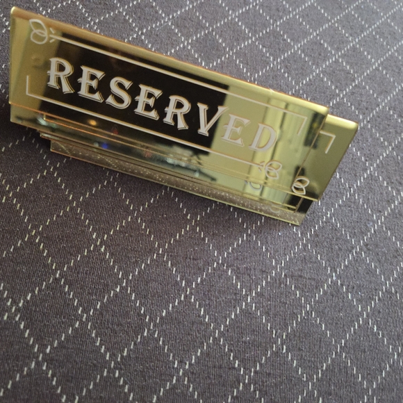 Gold Reserved Signs - Picture 3 of 4